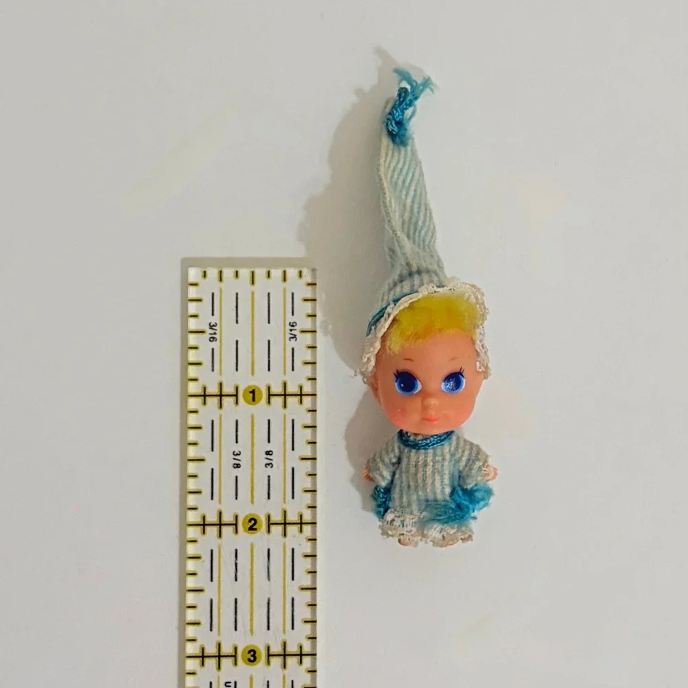 Vintage Mattel LIDDLE KIDDLES Nappytime Baby 1970 Liddle Baby Doll 2